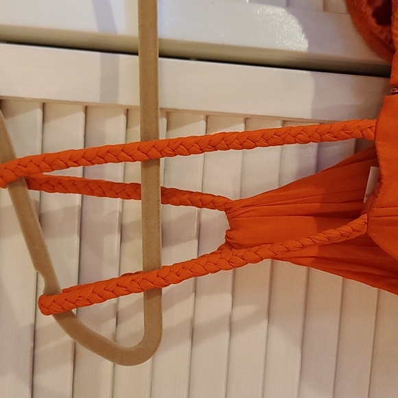 Light Orange/Coral 100% silk Guess by Marciano Dress - Picture 4 of 7